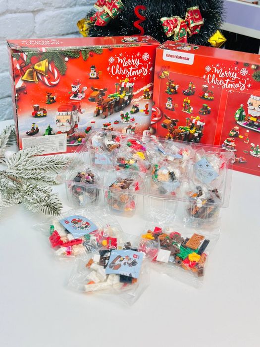 Адвент календар Лего новорічний,конструктор,іграшки,дупло,ялинка,декор