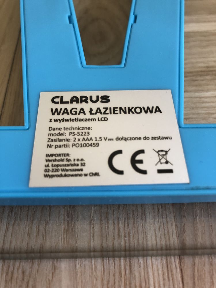 Waga łazienkowa z wyświetlaczem LCD Clarus