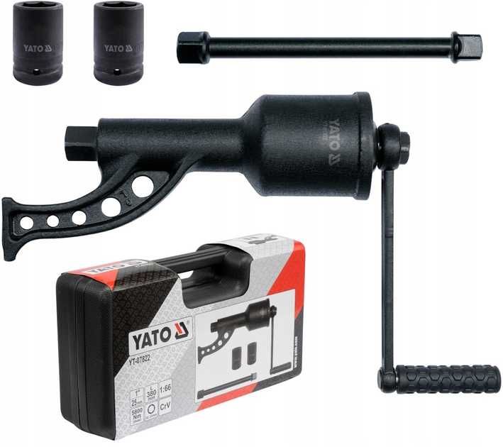 Вороток із редуктором YATO: квадрат 1”, F = 5800 Нм, L = 380 мм,(YATO)