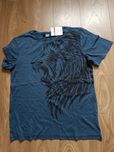 Koszulka T-shirt męska Bonprix rozmiar L granatowa lew