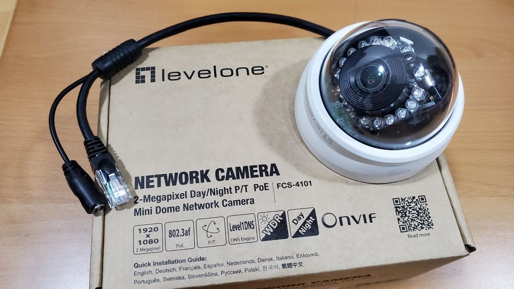 4 Câmaras Vigilância CCTV FHD IP PoE LevelOne FCS-4101