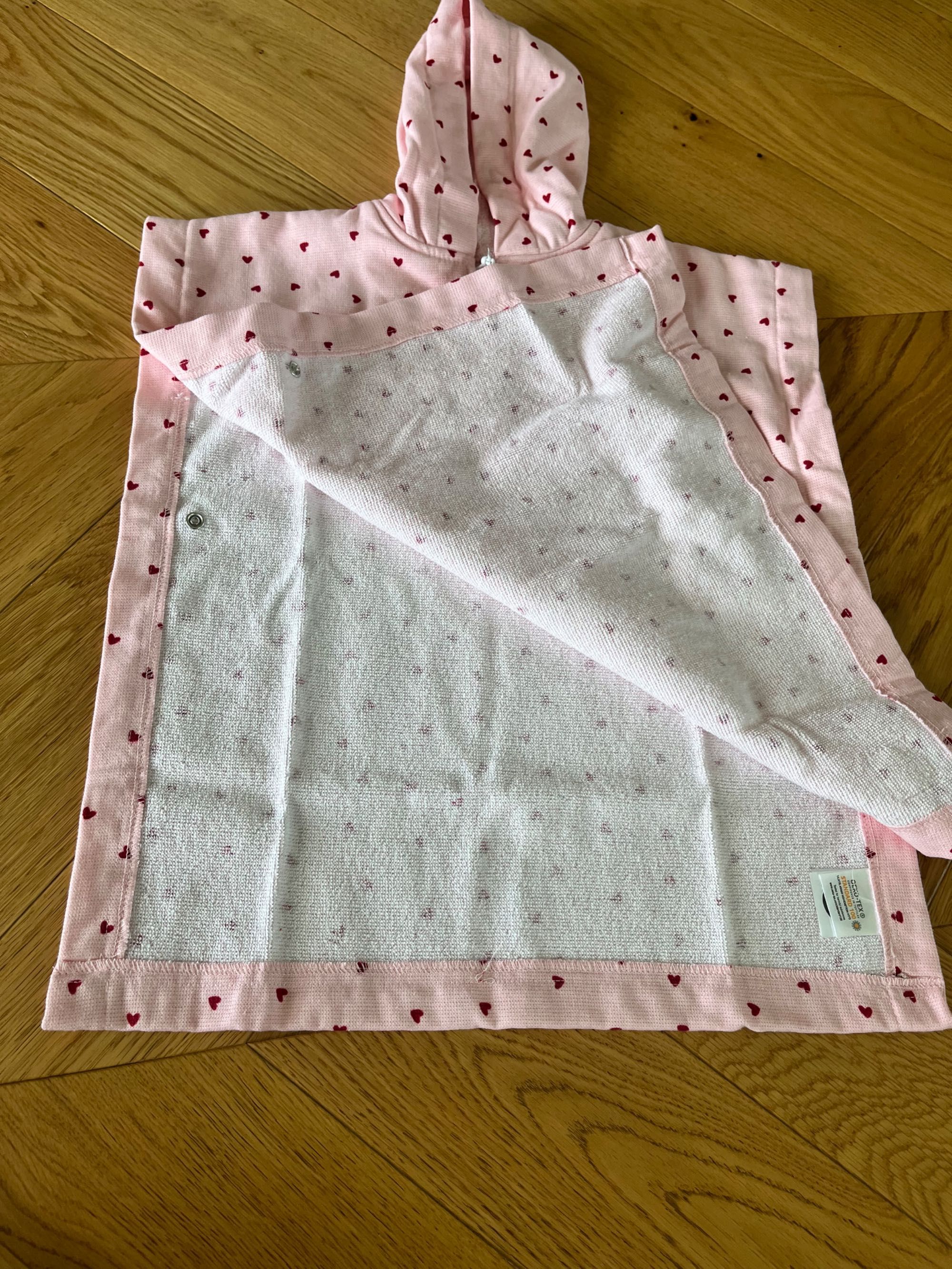 Poncho kąpielowe Elodie serduszka nowe