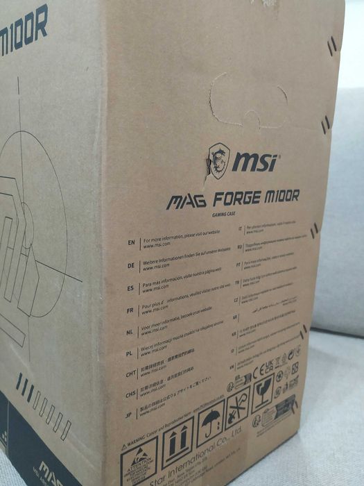 NOVA / Caixa PC MSI MAG FORGE M100R Vidro Temperado USB 3.2 ARGB Preta
