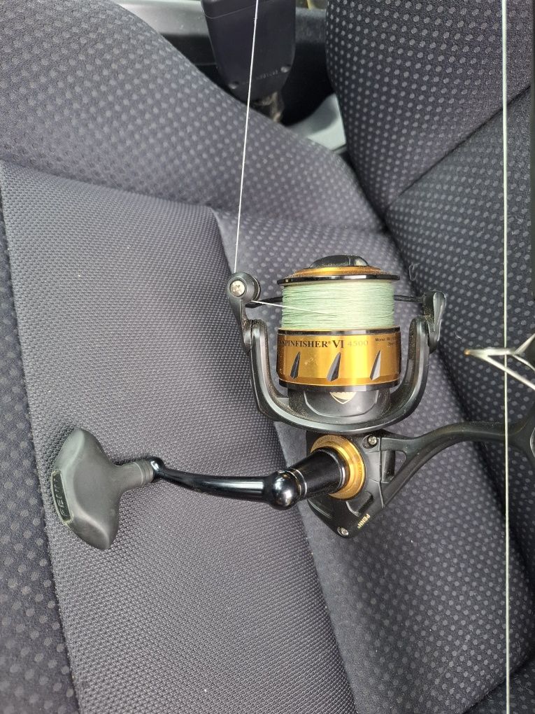 Kołowrotek Penn Spinfisher VI 4500+200m plecionki Wiplash 0.19mm