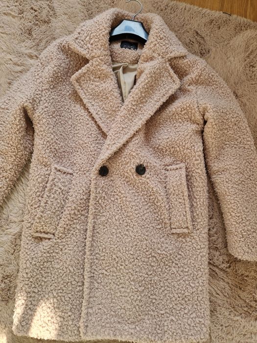 Plaszcz Teddy Beshka Beżowy s 36