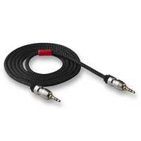 НАЙНИЖЧА ЦІНА! AUX Cable WALKER A720 тканинний lux black кабель аукс