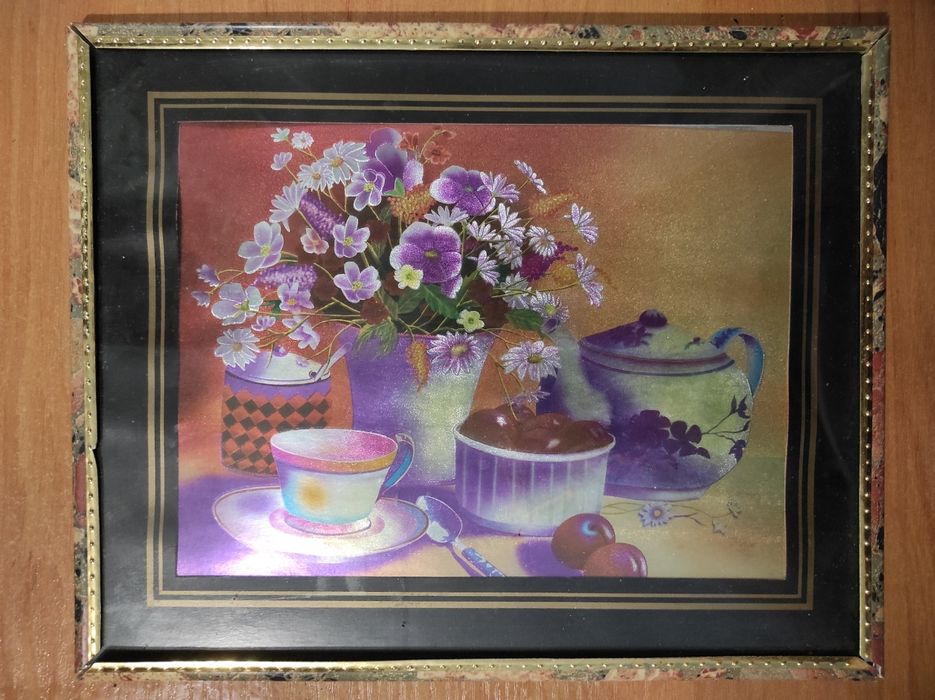 Картина в рамке под стеклом 
размер 20*25