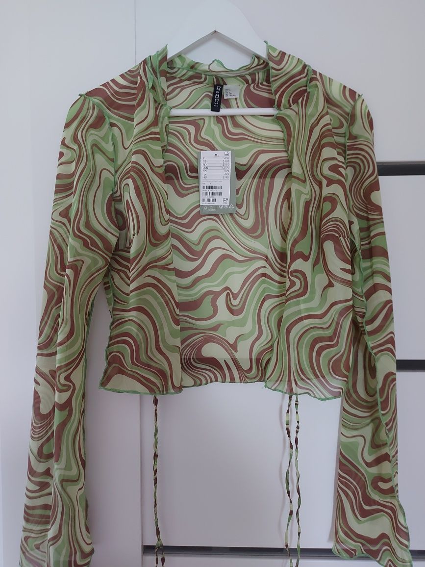 Bolerko zielone  H&M z metką. Narzutka. NOWE! Boho, hippie.