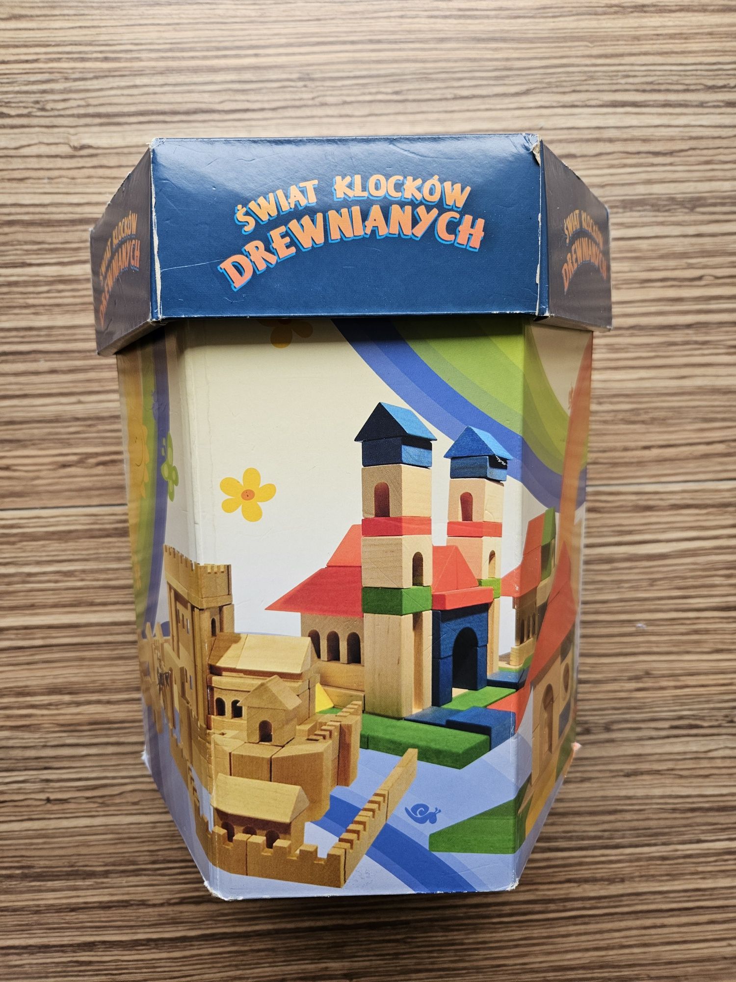 Zestaw 120 drewnianych klocków