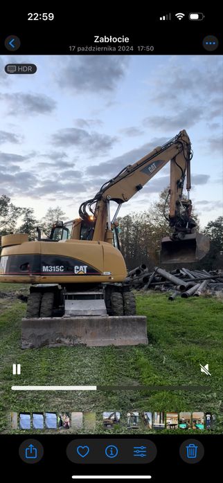 Koparka kołowa obrotowa CAT M315 C rototilt
