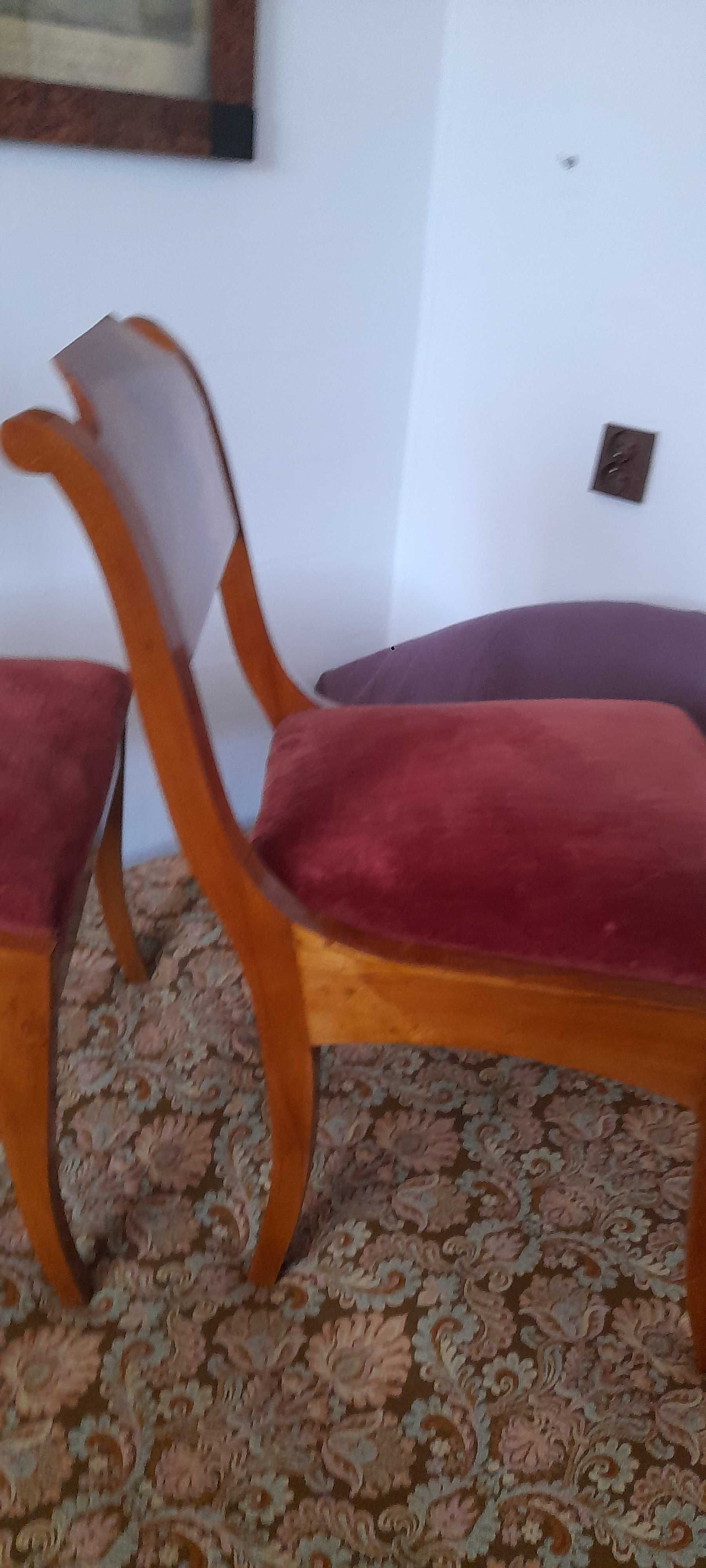 zabytkowe, antyczne krzesła Biedermeier - antyk