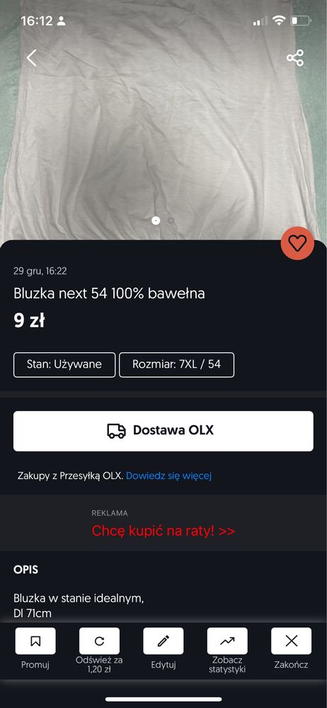 Bluzka new look 54 100 % bawelna