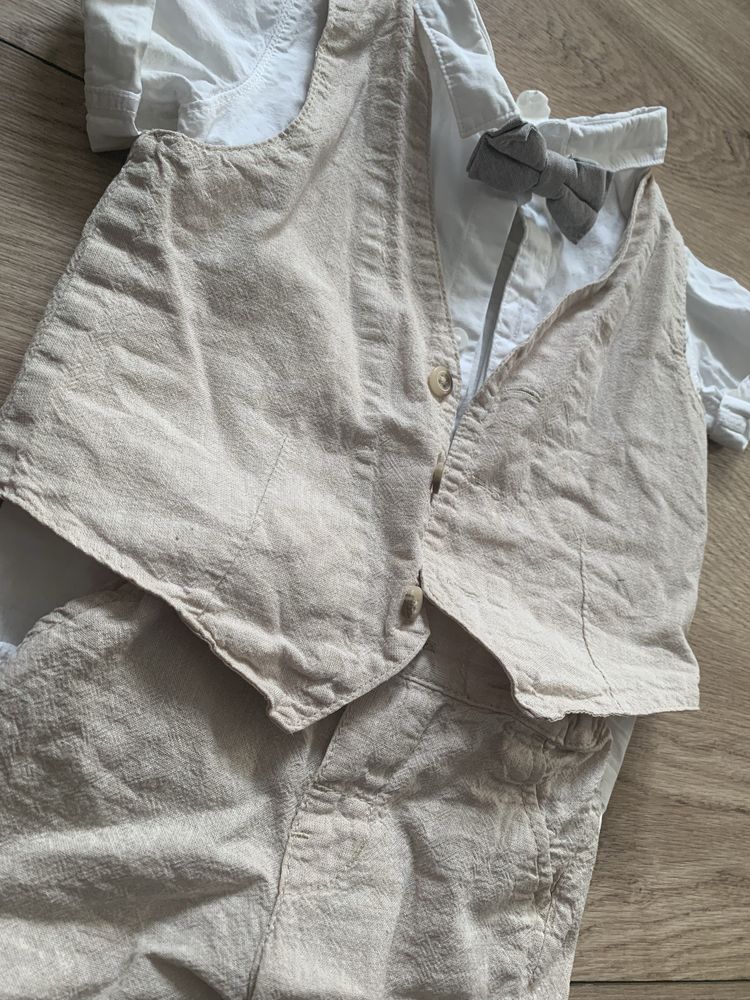 Komplet do chrztu, garnitur H&M 80