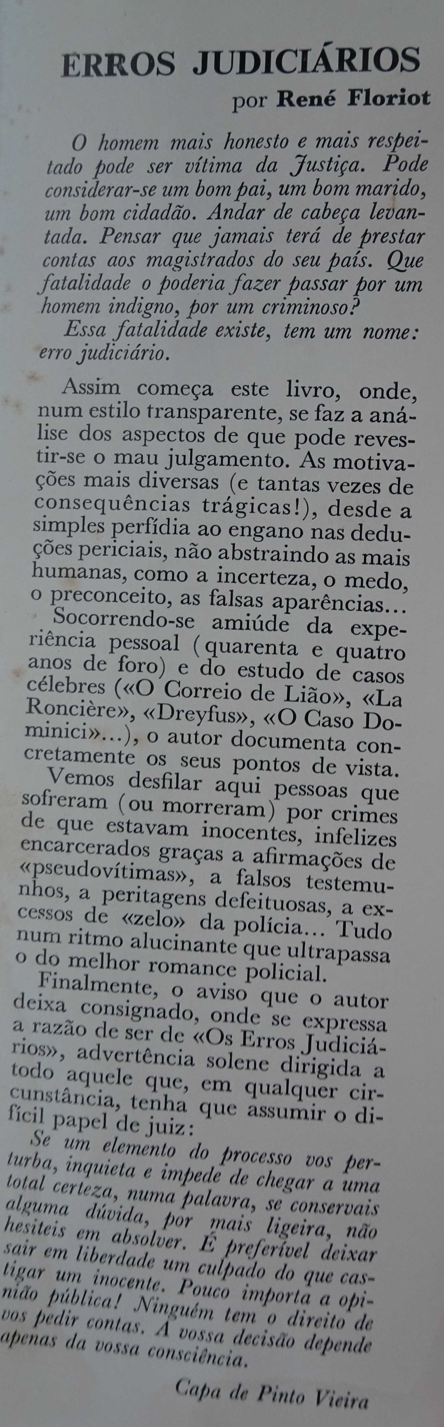 Erros Judiciários de René Floriot - 1ª Edição 1970