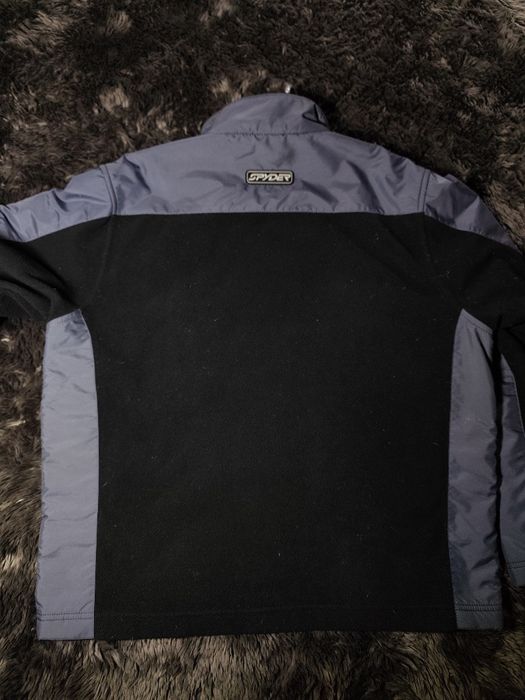 Потужна сіра фліска Spyder,нейлон,чоловіча флісова кофта,зіп спайдер