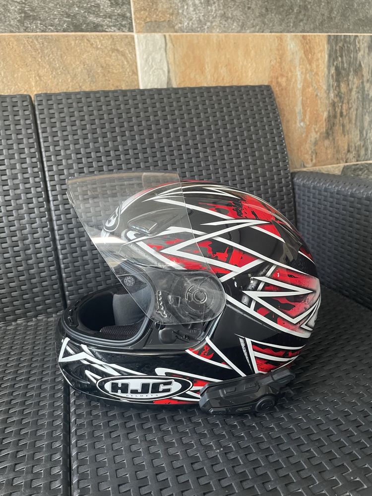 Capacete hjc + intercomunicador