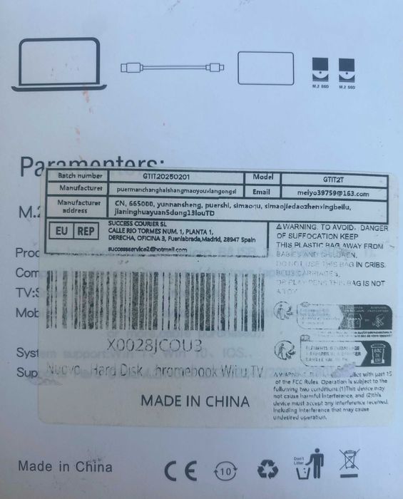 Зовнішній жорсткий диск Міні накопичувач Portable 2 Tb (2000 Gb)