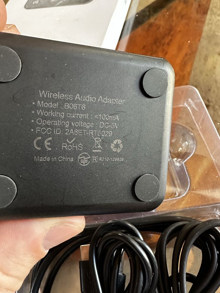 Bluetooth-передавач, трансмітер 1Mii B06T6 із оптичним USB/AUX/RCA