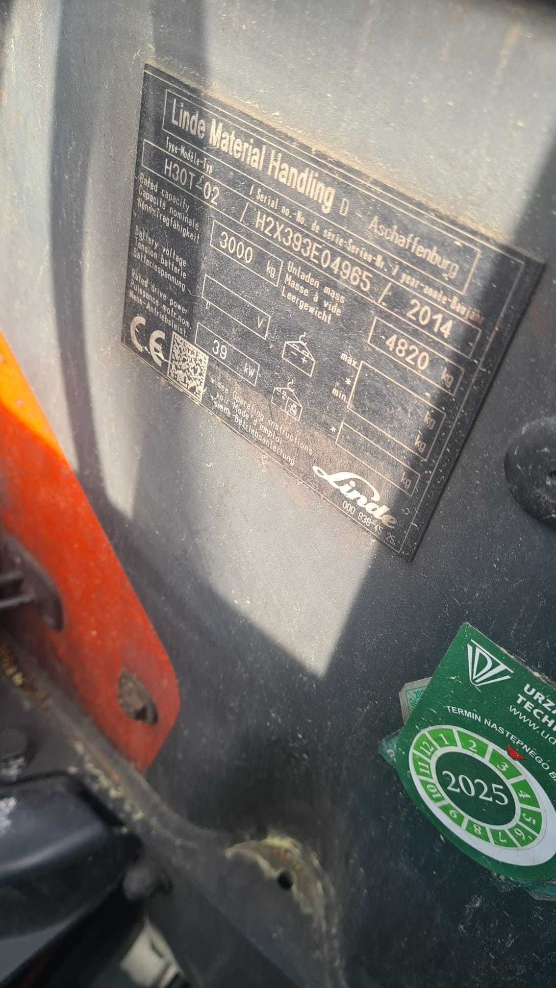 Sprzedam wózek Linde H30T-02