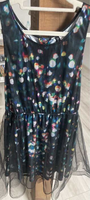 Ekegancka sukienka komunia lato H&M czarna tiul nowa SM 36 38 Okazja