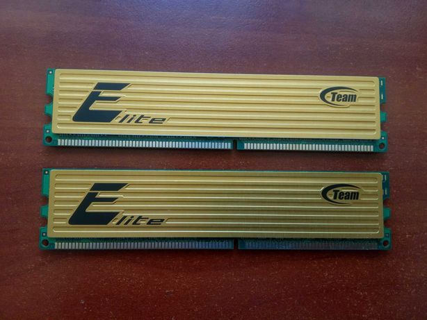 Оперативная память Team Elite DDR-400 1 ГБ пара 2 планки золотая серия