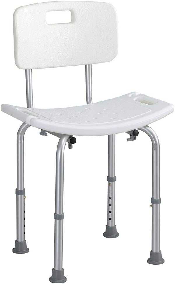 krzesło prysznicowe  łazienkowe z regulacją wysokości 36-49 cm max 150