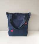 Torba, jeansowa, shopperka, na prezent, handmade