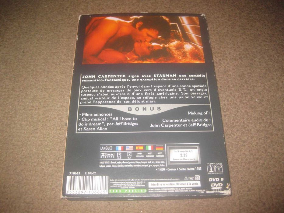 DVD "Starman- O Homem das Estrelas" de John Carpenter/Slidepack/Raro!
