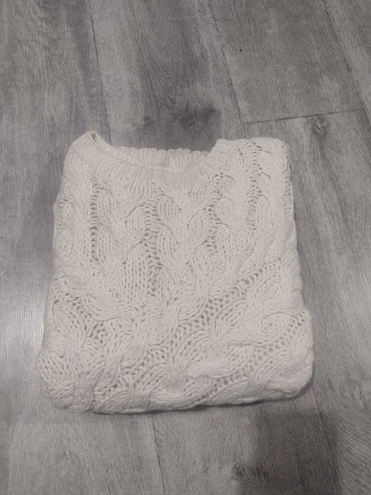 Gruby ażurowy sweter H&M rozmiar M