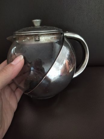 заварник для чая стекло металл скло метал заварничек чайник