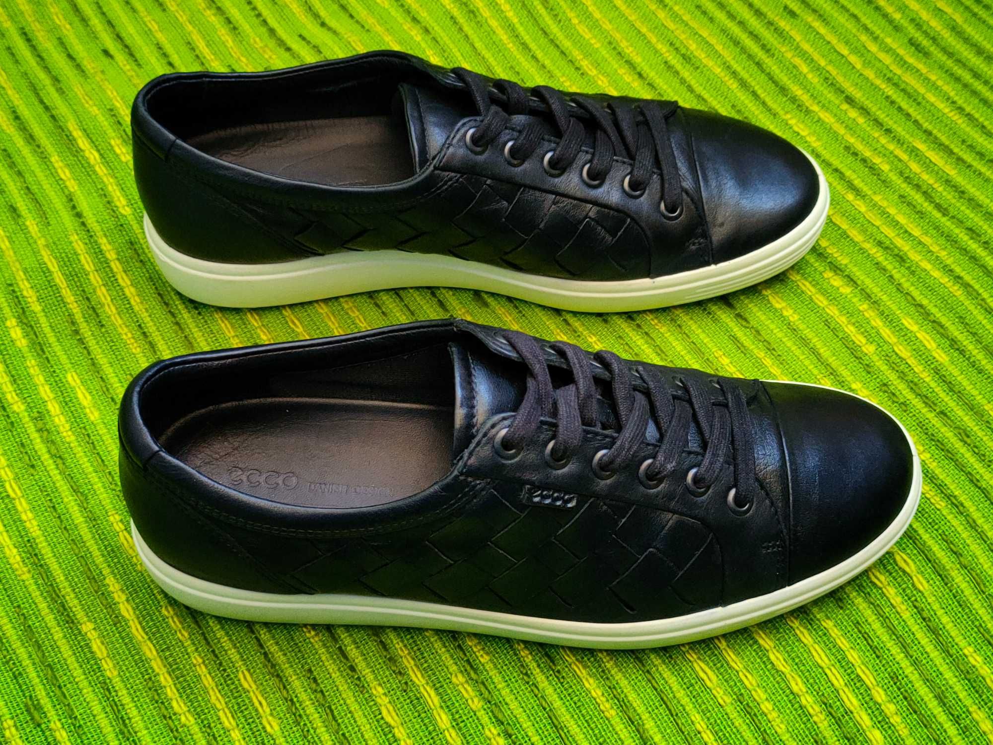 Кожаные черные кроссовки кеды Ecco SOFT 7. Размер-41, 27см