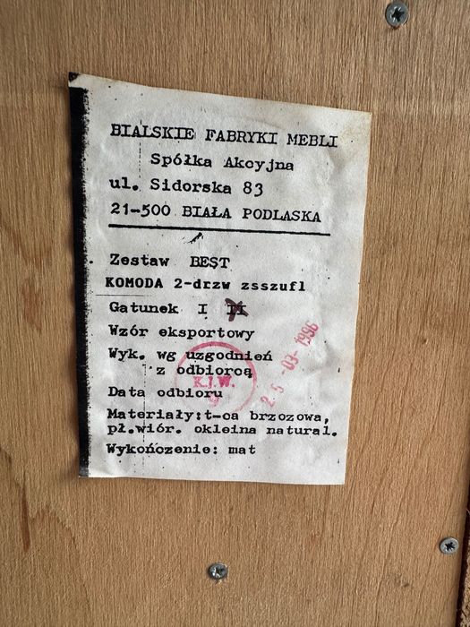 Zestaw Dwie Komody i Witryna Narożna