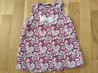 Sukienka H&M sztruksowa 68 wiosna kwiaty dziewczynka niemowlę