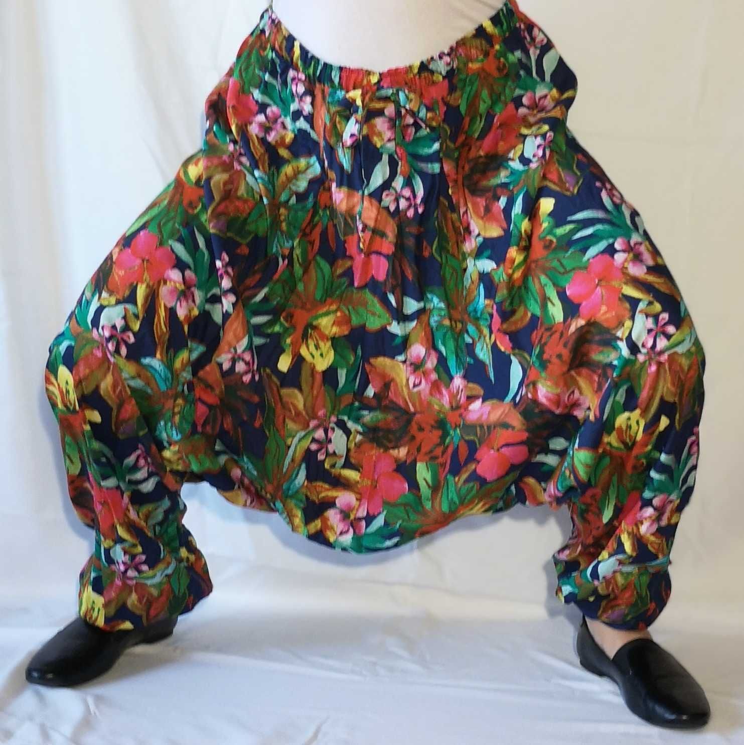 Spodnie do jogi, szarawary, alladynki, haremki, handmade, size free.