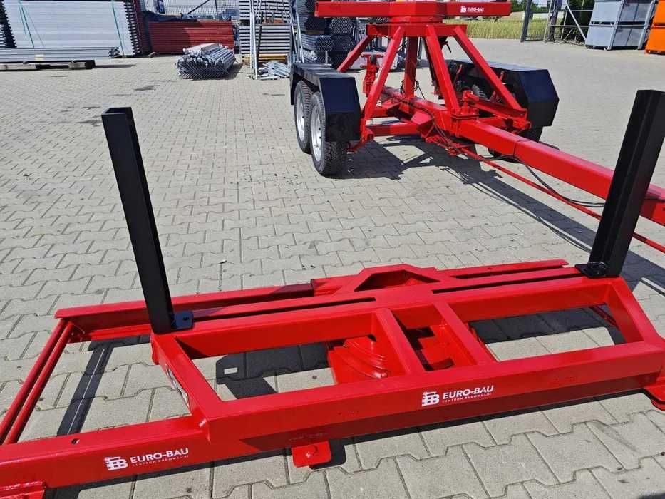 Przyczepa dłużycowa Patzke 2,6T do busa dłużyca do stali słupów drutu