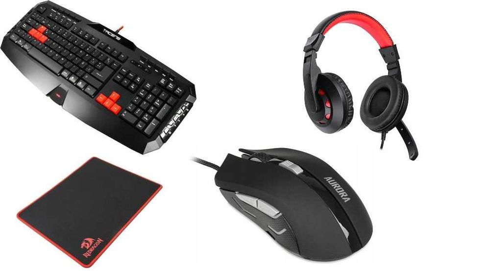 Zestaw Gamingowy 4w1 – Klawiatura + Mysz + Podkładka + Słuchawki