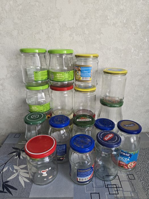 Банки з єврокришками 0,4,  0,5, 1,0 л