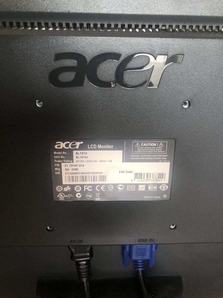 Monitor Acer AL1916