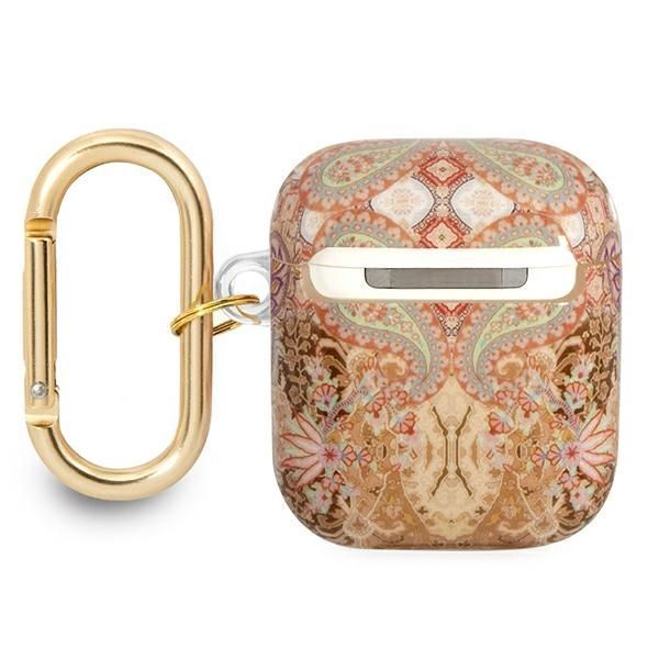 Guess  Gua2Hhfld Airpods 1/2 Cover Złoty/Gold Paisley Strap Collection