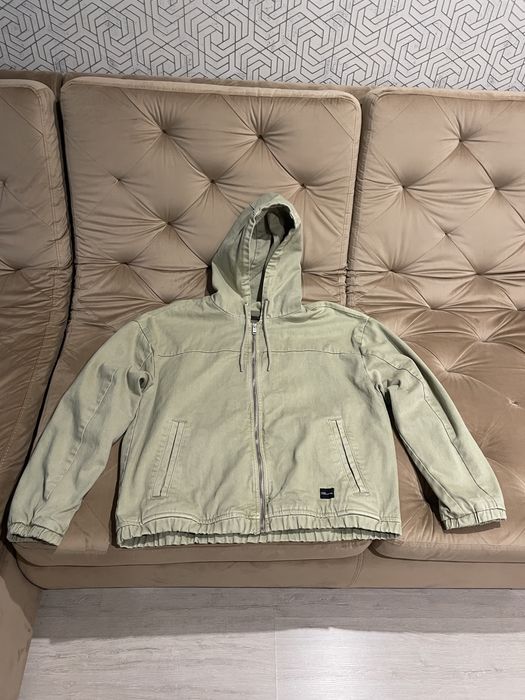 Мужская куртка-худи из хлопкового твила цвета хаки