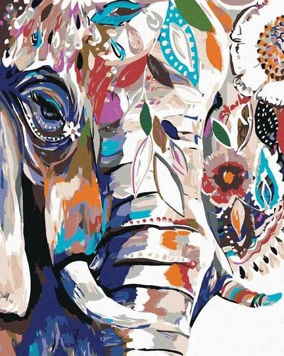 ZUTY Malowanie po numerach - KWIAT SŁONIA zestaw malarski farby obraz