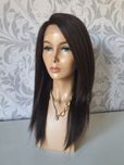 Peruka z włosów naturalnych ciemny brąz Agnieszka lace front