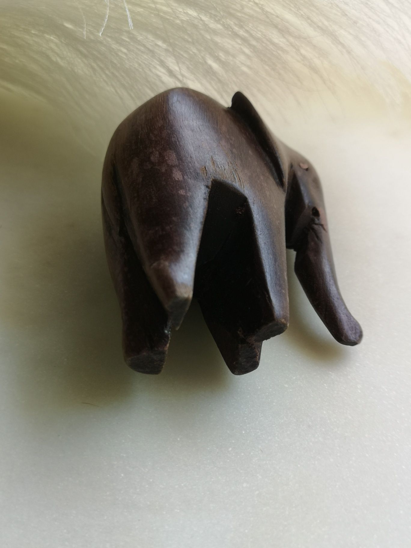 figurka słoń drewno tekowe