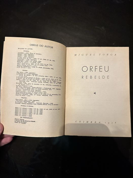 Orfeu rebelde miguel torga 1958