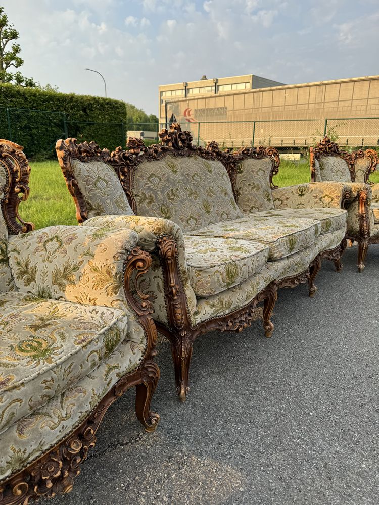 Комплект мʼяких меблів барокко, диван і 2 крісла барокко