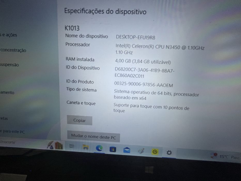 Portatil desktop 13,5 polegadas