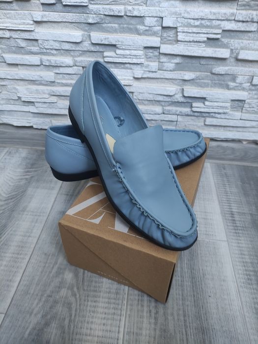 Туфлі трендові мокасини Zara шкіра 39,5