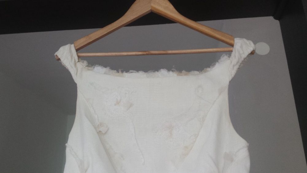 suknia ślubna naturalna len lniana KOIRE boho organic artystyczna