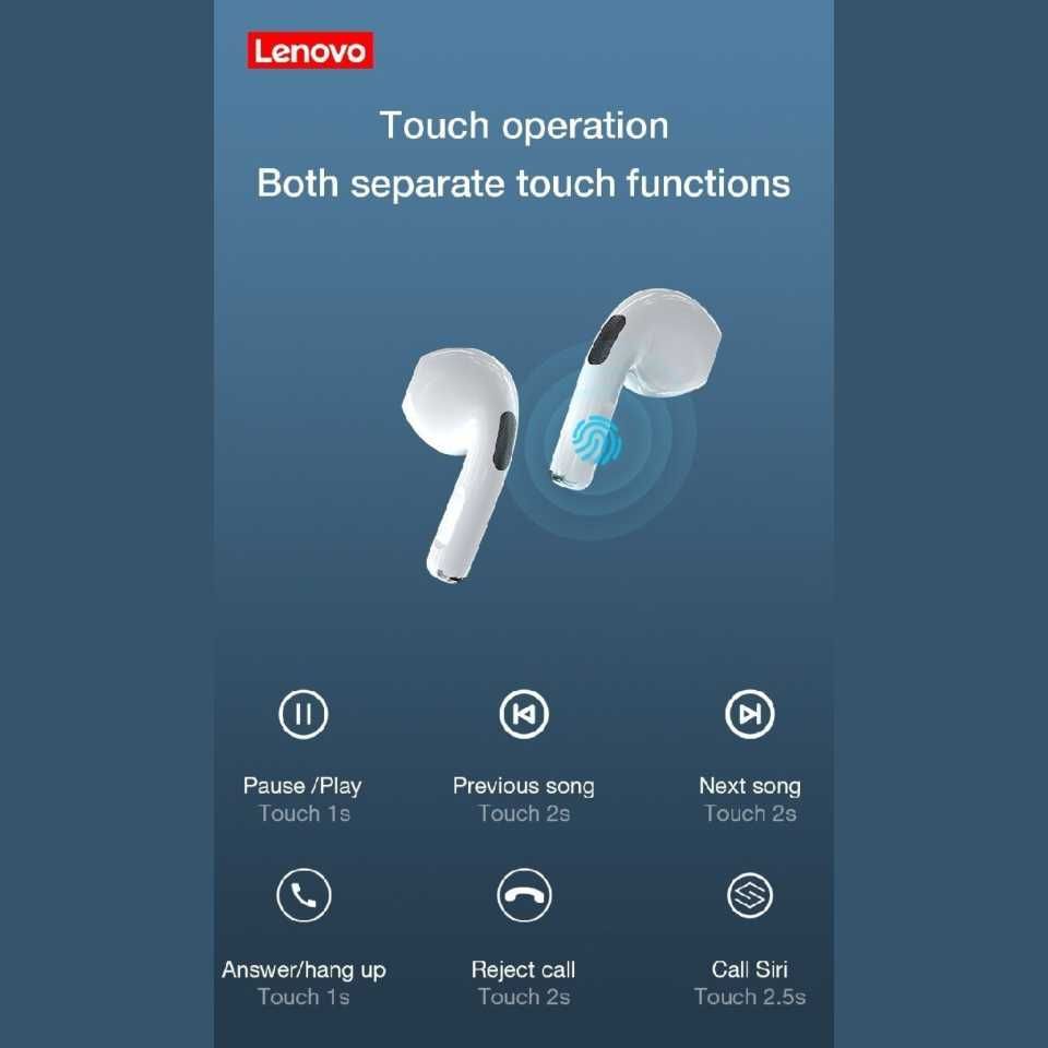 Słuchawki Lenovo HT-38 - Bezprzewodowe Bluetooth 5.0 - Białe