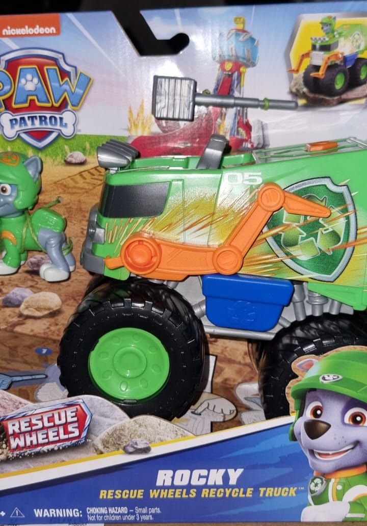 Autko Rockye Rescue Wheels z bajki Psi Patrol,  wyjmowana figurka